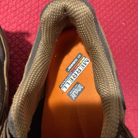 MERRELL Sz 8.5 Intercept Leather Air  Cushion Vibram Outsole Waterproof Sneakers - Picture 3 of 10